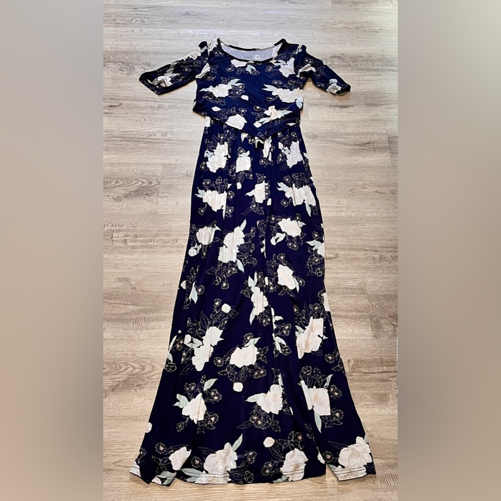 XS LATCHED MAMA Front Knot Nursing Maxi Dress